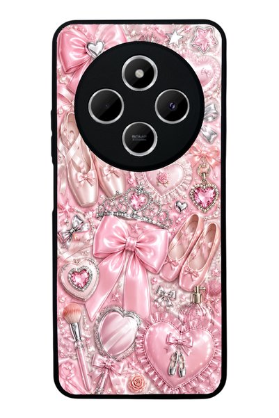 S Mode Xiaomi Redmi 14C Royal Pink Ballet Design Glossy Phone Case
