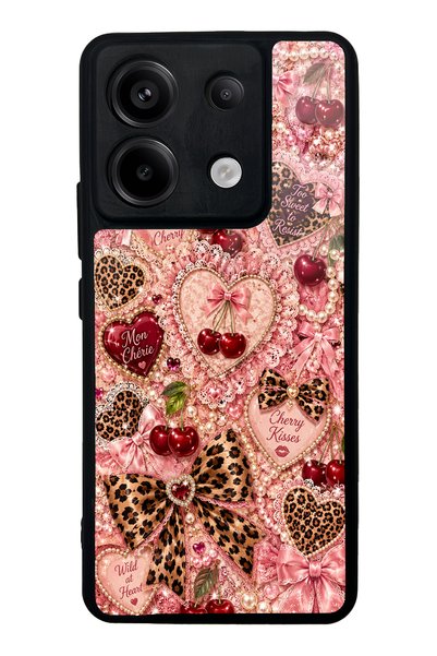 S Mode حافظة هاتف Xiaomi Redmi Note 13 Pro 5G بتصميم Wild Cherry Coquette لامعة