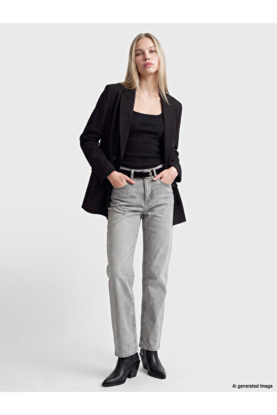 LC Waikiki Beli Belted Straight Fit Women's Jean Trousers