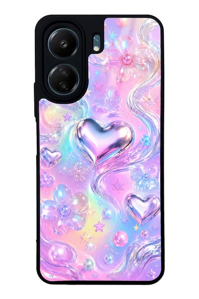S Mode Xiaomi Redmi 13C Iridescent Love Design Glossy Phone Case