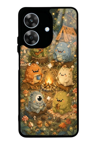 S Mode حافظة هاتف لامعة بتصميم Realme Note 60 Forest Friends Camp