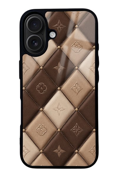 S Mode حافظة هاتف آيفون 16 بتصميم كافيه رويال لامعة