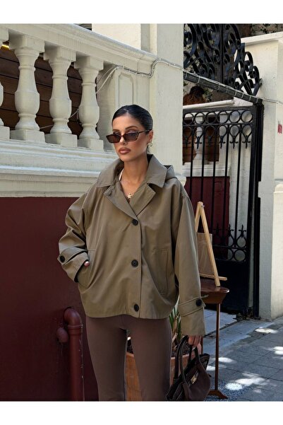 Ekim Store Hooded Buttoned Double-Breasted Trench Coat