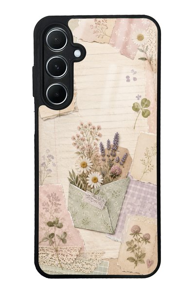 S Mode حافظة هاتف سامسونج A55 بتصميم Wildflower Diary لامعة