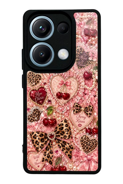 S Mode حافظة هاتف Xiaomi Redmi Note 13 Pro 4G بتصميم Wild Cherry Coquette لامعة