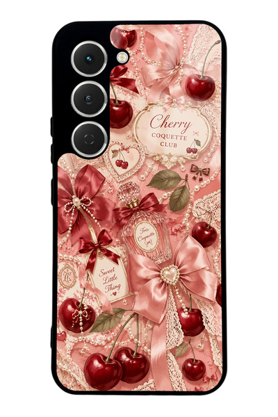 S Mode غطاء هاتف لامع بتصميم Coquette من Tecno Spark 40 Pro بلون الكرز