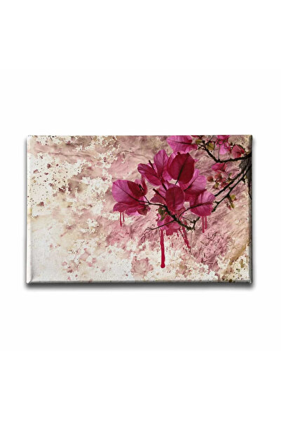 enmalife Tablou decorativ de perete din pânză cu frunze roz