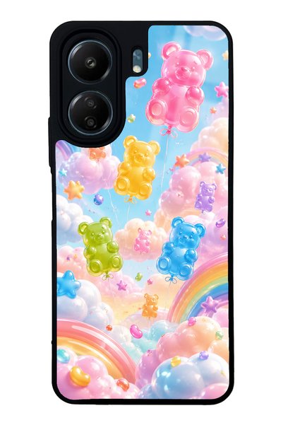 S Mode Xiaomi Redmi 13C Jelly Bear Sky Design Glossy Phone Case