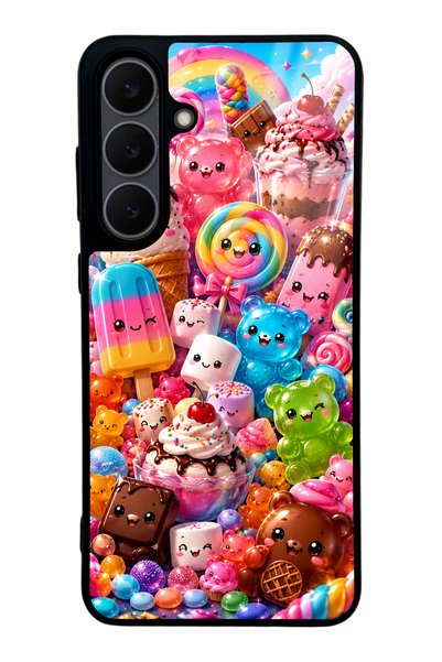 S Mode Samsung S25 Fe Kawaii Candy Party Design Glossy Phone Case