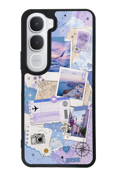 S Mode Vivo Y31 Pastel Travel Diary Design Glossy Phone Case