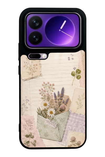 S Mode حافظة هاتف Xiaomi 17 Pro Max بتصميم Wildflower Diary لامعة