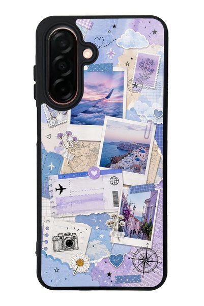 S Mode Samsung A26 Pastel Travel Diary Design Glossy Phone Case