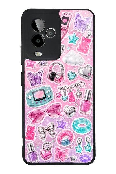 S Mode حافظة هاتف لامعة بتصميم Gm 24 Pro Y2K Sticker Dreams