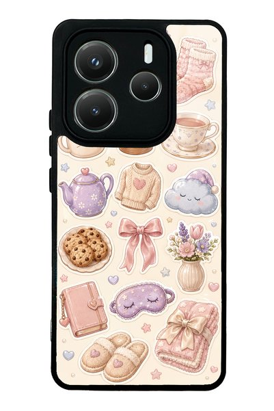 S Mode Xiaomi Redmi Note 14 5g Pastel Sleepover Design Glossy Phone Case