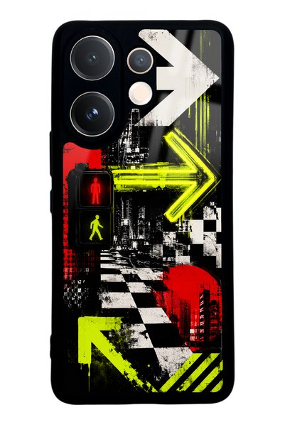 S Mode حافظة هاتف لامعة بتصميم Vivo V60 Neon District