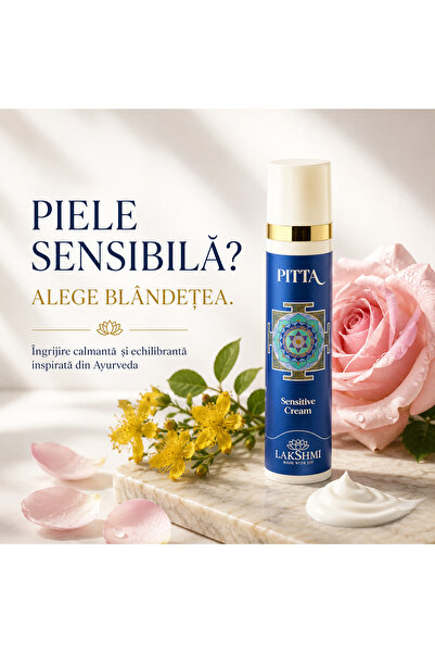 Lakshmi Crema faciala pentru piele sensibila si predispusa la roseata Pitta S...