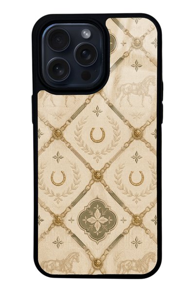 S Mode iPhone 14 Pro Max Maison Équestre Design Glossy Phone Case