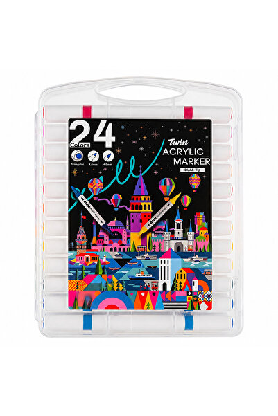 hobi market art Acrylic Duo Marker Çift Uçlu Su Bazlı Akrilik Boyama Markörü ...