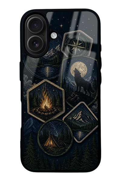 S Mode iPhone 16 Moonlit Trails Design Glossy Phone Case