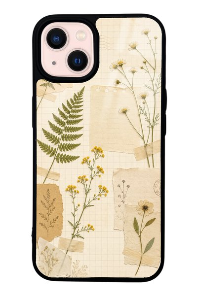 S Mode حافظة هاتف لامعة بتصميم Pressed Meadow لهاتف iPhone 13