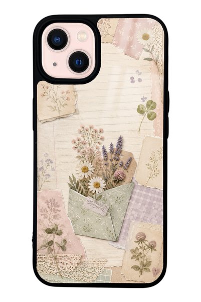 S Mode حافظة هاتف لامعة بتصميم Wildflower Diary لهاتف iPhone 13