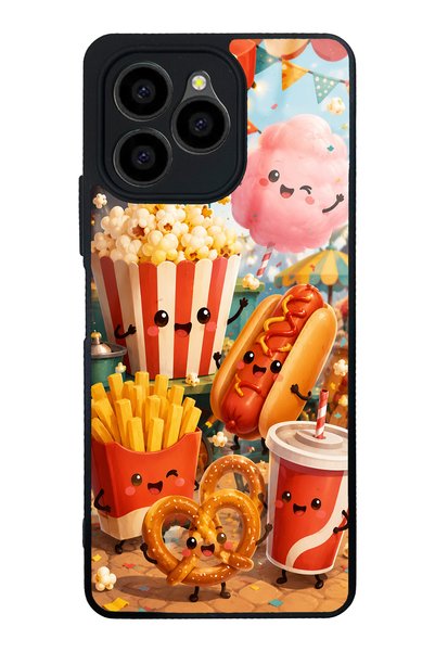 S Mode حافظة هاتف لامعة بتصميم Omix X6 Fun Food Party