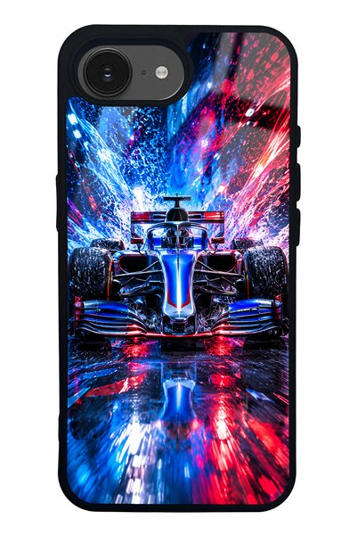 S Mode غطاء هاتف آيفون 16E بتصميم بلو فاير أبيكس لامع