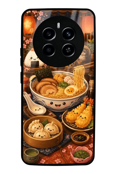 S Mode حافظة هاتف لامعة بتصميم Realme 12 Pro Plus Ramen Bento Club