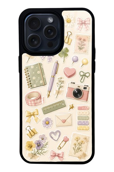S Mode iPhone 14 Pro Max Floral Study Notes Design Glossy Phone Case