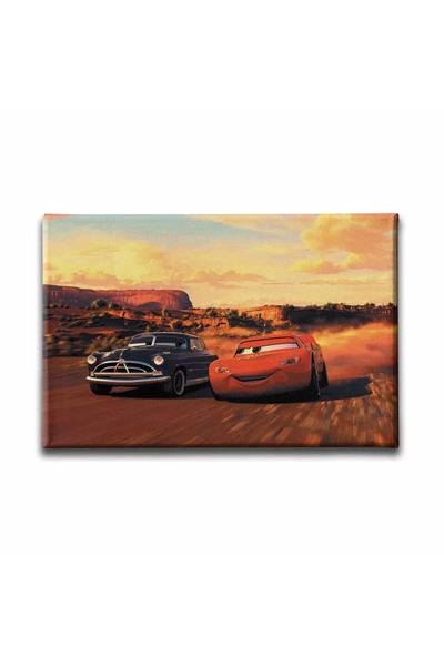 enmalife Διακοσμητικός πίνακας τοίχου από καμβά Lightning Mcqueen-Doc Hudson