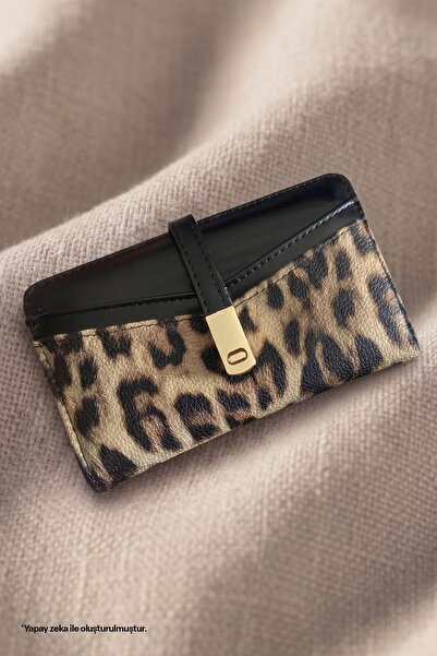 InStyle Novčanik sa leopard uzorkom u bež boji