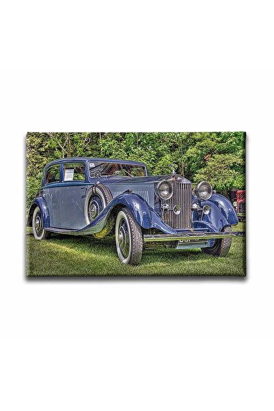 enmalife Mașină clasică roșie Mașină clasică albastră Pictură decorativă pe p...