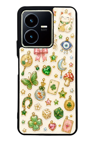 S Mode Vivo Y22S Glossy Phone Case with Lucky Star Charms Design