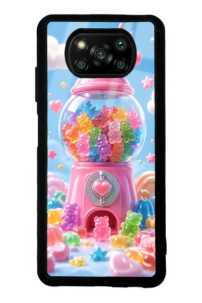 S Mode حافظة هاتف لامعة بتصميم Xiaomi Poco X3 Candy Bear Dream