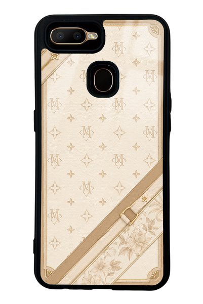 S Mode حافظة هاتف لامعة بتصميم ميزون آيفوري لهاتف أوبو A5s