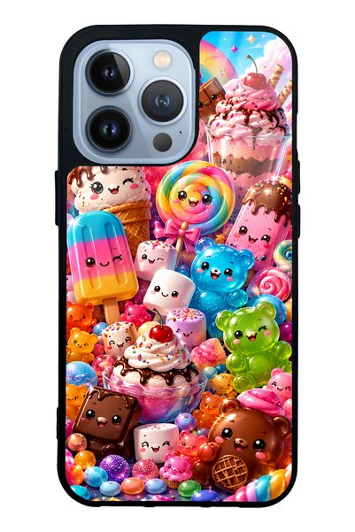 S Mode iPhone 13 Pro Kawaii Candy Party Design Glossy Phone Case