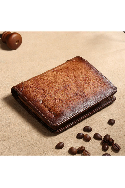 Choice MBQ00877BHZ Manbang Men's Wallets RFID Leather Trifold Wallets For Men...