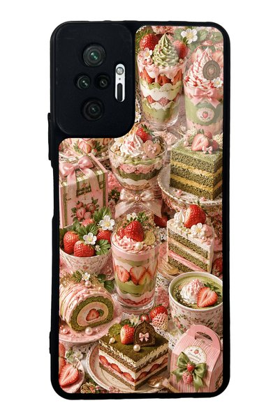 S Mode حافظة هاتف لامعة بتصميم Sweet Matcha Bakery لهاتف Xiaomi Redmi Note 10...