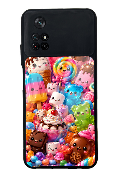 S Mode Xiaomi Poco M4 Pro Kawaii Candy Party Design Glossy Phone Case