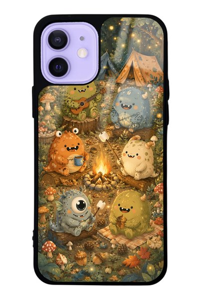 S Mode حافظة هاتف لامعة بتصميم Forest Friends Camp لهاتف iPhone 12