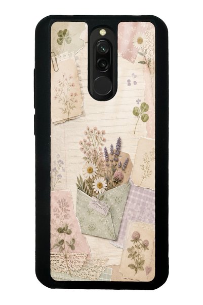 S Mode حافظة هاتف لامعة بتصميم Wildflower Diary لهاتف Xiaomi Redmi 8