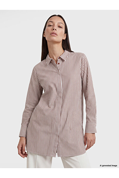 LC Waikiki Striped Poplin Women's Shirt Tunic