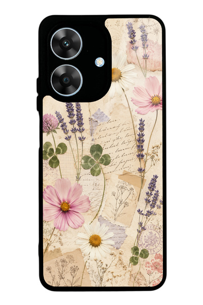 S Mode Realme Note 60 Wildflower Letters Design Glossy Phone Case
