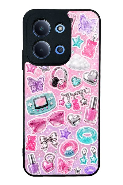 S Mode حافظة هاتف لامعة بتصميم X2K Sticker Dreams لهاتف Xiaomi Redmi 15C