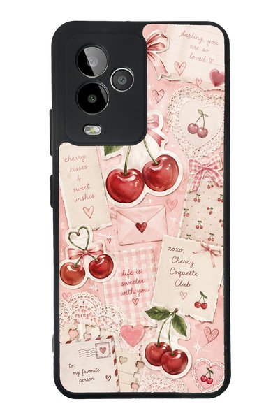 S Mode حافظة هاتف لامعة بتصميم Cherry Love Letters من Gm 24 Pro