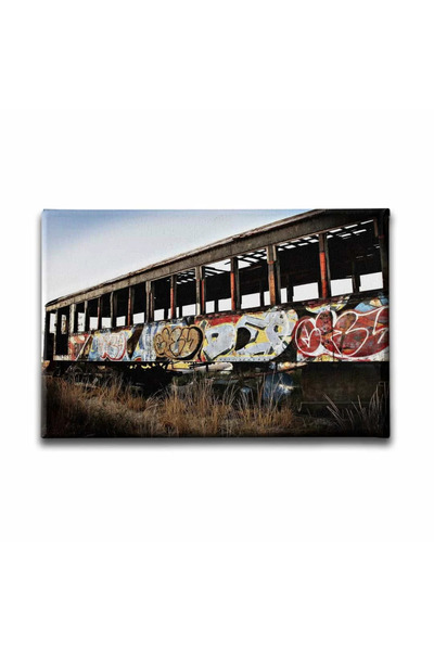 enmalife Scrap Train Decorative Canvas Wall Painting