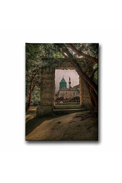 enmalife Tablou pe pânză cu caligrafie islamică Mevlana Turbesi