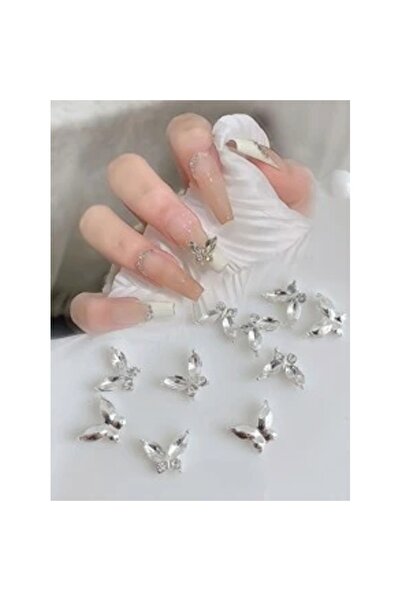 OEM Decorațiuni Nail Art 3D Stereo Electrolizate Argintiu & Alb Rotund & Stra...