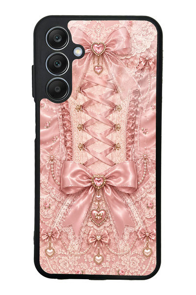 S Mode Samsung A25 Pink Corset Coquette Design Glossy Phone Case