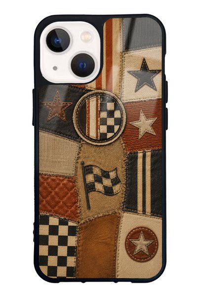 S Mode iPhone 13 Mini Racing Leather Club Design Glossy Phone Case